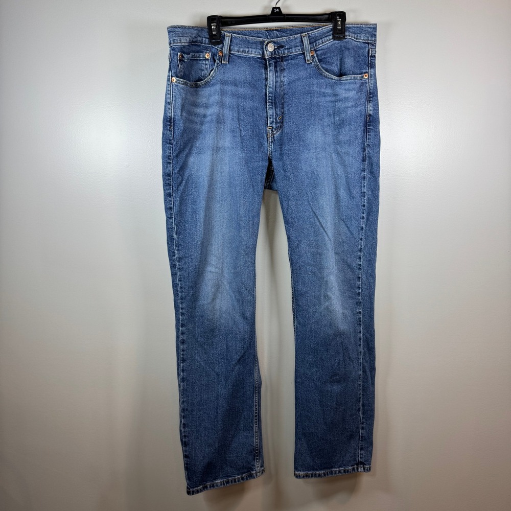 Levi's 514 Straight Fit Mens Jeans 36x32 Actaul 30 Medium Wash Classic Casual